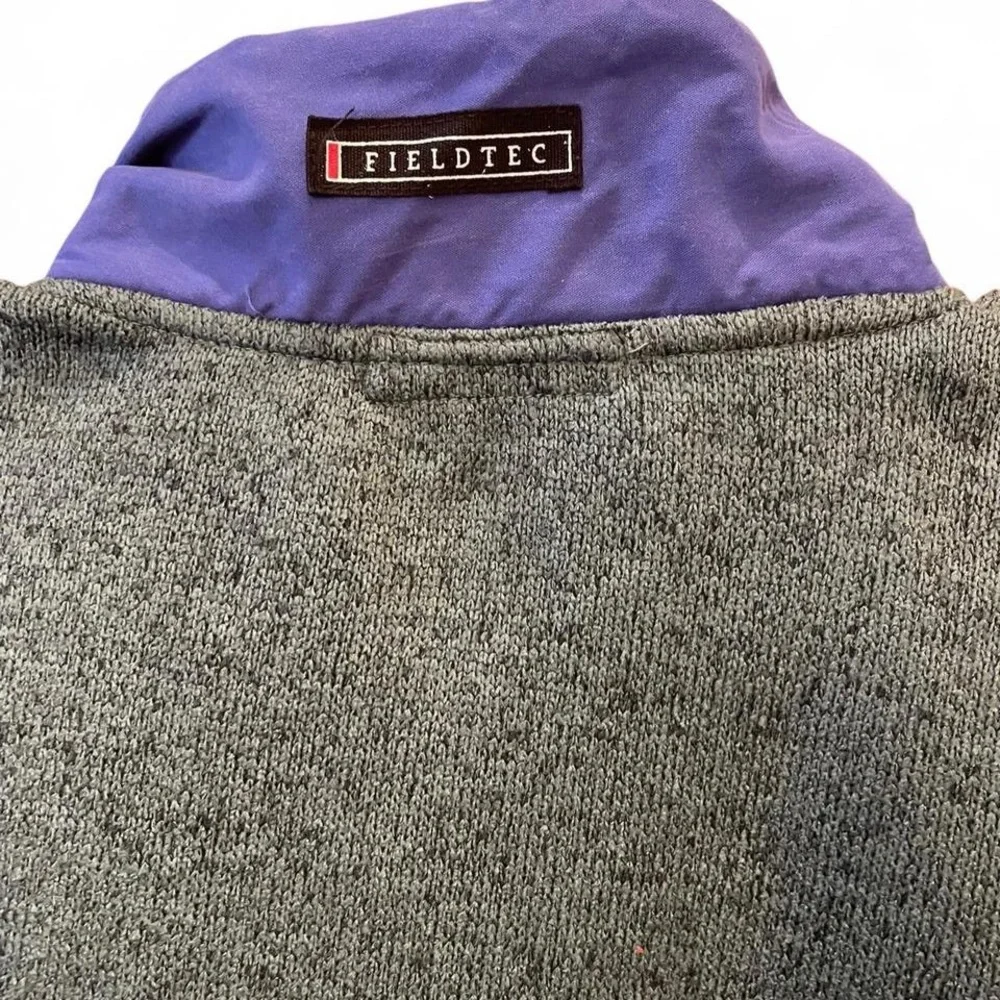 Southern Marsh Gray Fleece Jacket with Purple Trim Size M